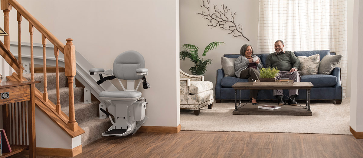 los angeles curved indoor stairlift
