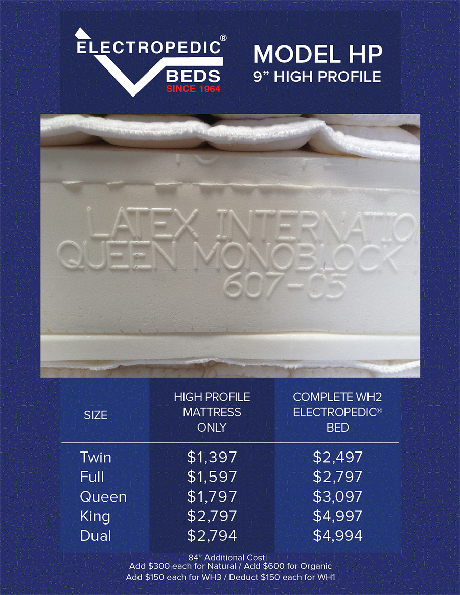 High Profile 9quot; Latex Mattress