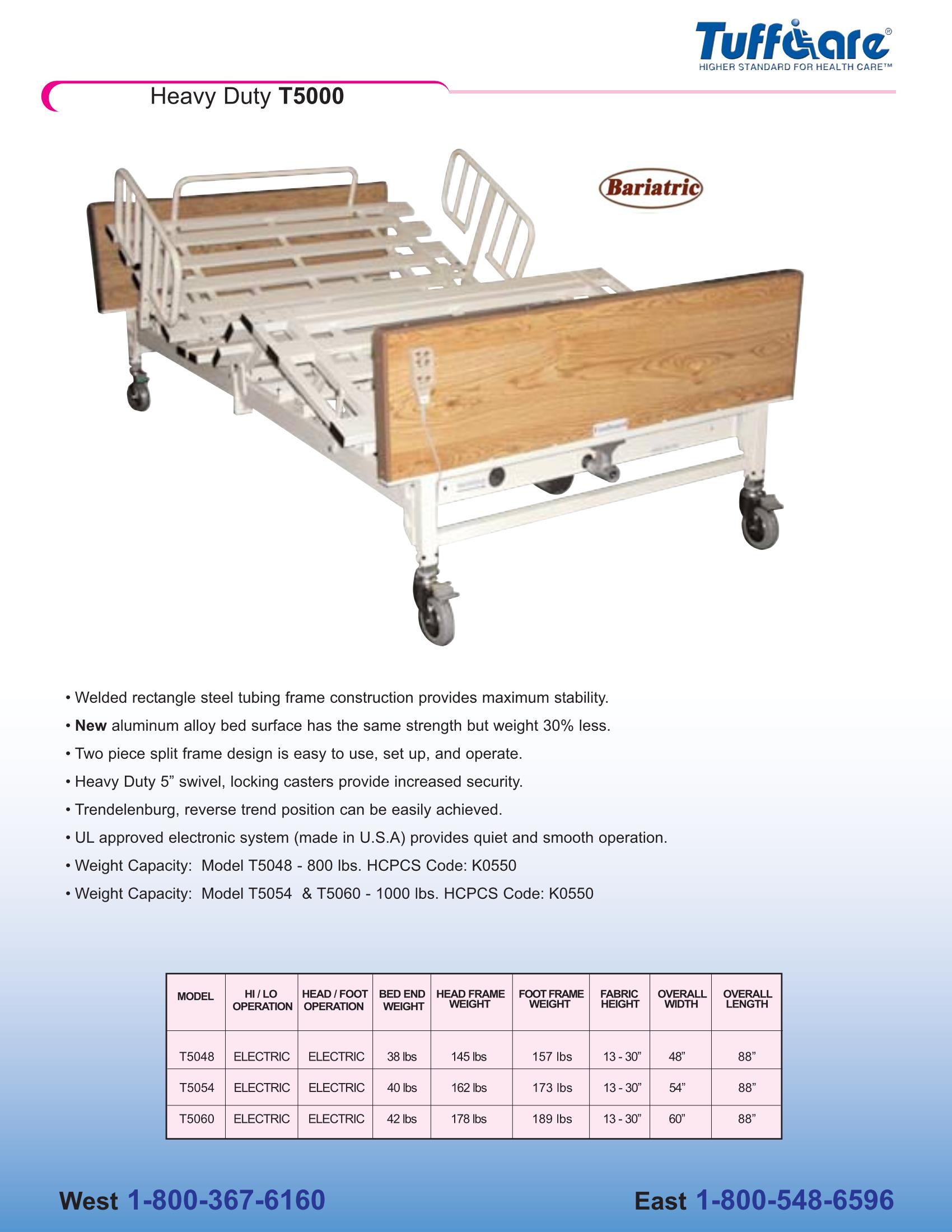 Tuffcare Bariatric Bed