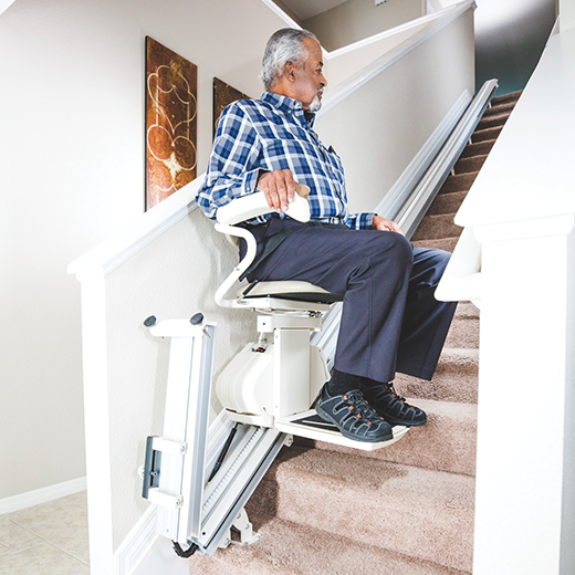 San Jose Harmar SL301 Stairlift stairchair chair indoor straight rail flip up hinged rail  